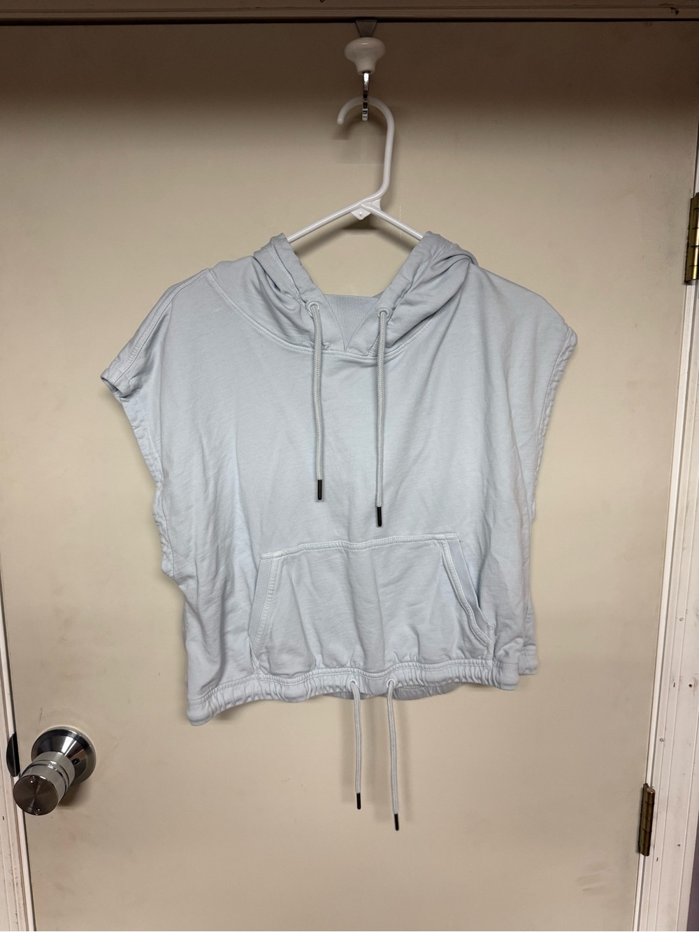 The Normal Brand Short Sleeve Cropped French Terry Hoodie